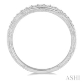 1/5 ctw Round Cut Diamond Wedding Band in 14K White Gold