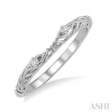 1/50 ctw Round Cut Diamond Wedding Band in 14K White Gold