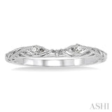 1/50 ctw Round Cut Diamond Wedding Band in 14K White Gold