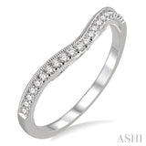 1/6 ctw Round Cut Diamond Wedding Band in 14K White Gold