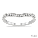 1/6 ctw Round Cut Diamond Wedding Band in 14K White Gold