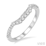 1/4 ctw Round Cut Diamond Wedding Band in 14K White Gold