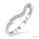 1/6 ctw Round Cut Diamond Wedding Band in 14K White Gold