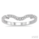 1/6 ctw Round Cut Diamond Wedding Band in 14K White Gold