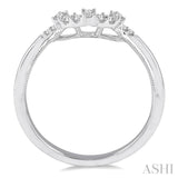 1/10 ctw Round Cut Diamond Wedding Band in 14K White Gold