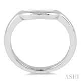 Shadow Wedding Band in 14K White Gold