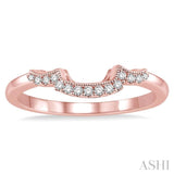 1/10 ctw Round Cut Diamond Wedding Band in 14K Rose Gold