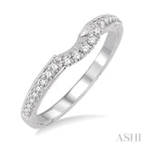 1/5 ctw Round Cut Diamond Wedding Band in 14K White Gold