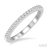 1/6 ctw Round Cut Diamond Wedding Band in 14K White Gold