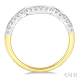 1/5 ctw Round Diamond Wedding Band in 14K Yellow and White Gold