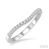 1/6 ctw Round Diamond Wedding Band for Her in 14K White Gold