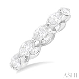 2.00 ctw East-West Set Marquise Cut Diamond Eternity Wedding Band in 14K White Gold