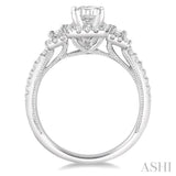 Past Present & Future Semi-Mount Diamond Engagement Ring