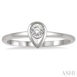 Pear Shape Diamond Promise Ring