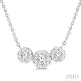 3 Stone Lovebright Essential Diamond Necklace