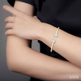 Fusion Diamond Open Cuff Bangle