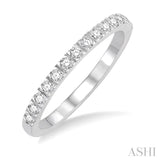 1/3 Ctw Round Cut Diamond Wedding Band in 14K White Gold