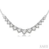 Graduated Diamond Smile Necklace