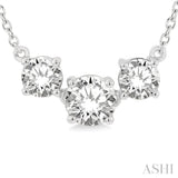 Three Stone Diamond Necklace