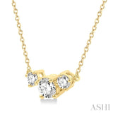 Three Stone Diamond Necklace