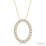 Oval Shape Diamond Pendant