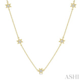 Star Diamond Station Necklace