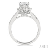 Pear Shape Semi-Mount Diamond Engagement Ring