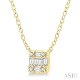 Petite Baguette Diamond Fashion Pendant