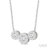 3 Stone Lovebright Essential Diamond Necklace