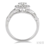 Flower Shape Lovebright Diamond Fashion Ring